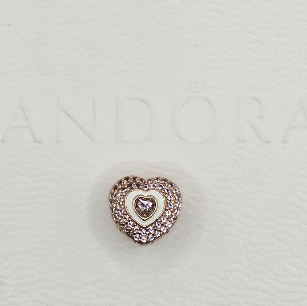 ❤️Authentic Pandora ⭐️RETIRED⭐️ ROSE HEART CHARM
